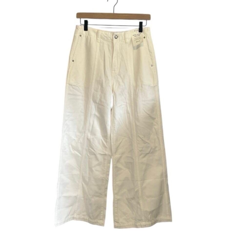 Madewell White Wide Sweep Trouser Airy Denim Jean NWT Size 25 NWT - Picture 2 of 10